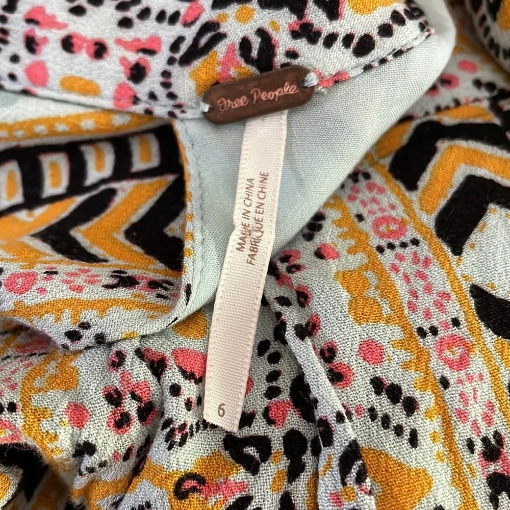 Free People Tegan border printed bohemian dress